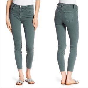 Current / Elliot Green Skinny Raw Hem Jeans Size 27 Colorful Preppy Classic
